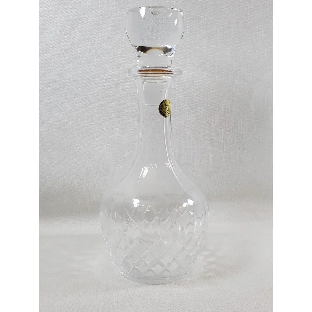 Vtg A.G. Durand France Cut Lead Crystal Decanter w/Stopper 24% Lead‎ Crystal Bar